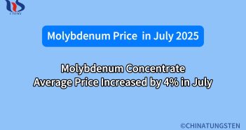 Molybdenum Concentrate Average Price Increased by 4% in July